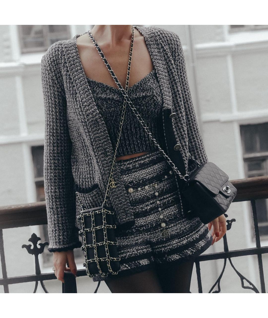 CHANEL Антрацитовый кардиган, фото 7