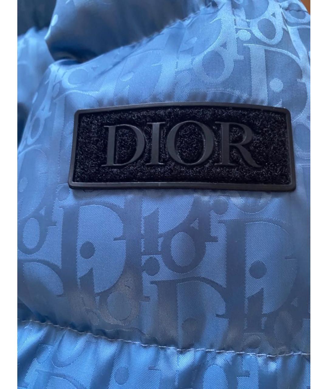 CHRISTIAN DIOR Синий полиамидовый пуховик, фото 4