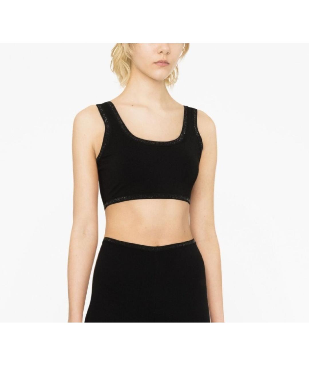 ALEXANDER WANG Черная полиамидовая майка, фото 3