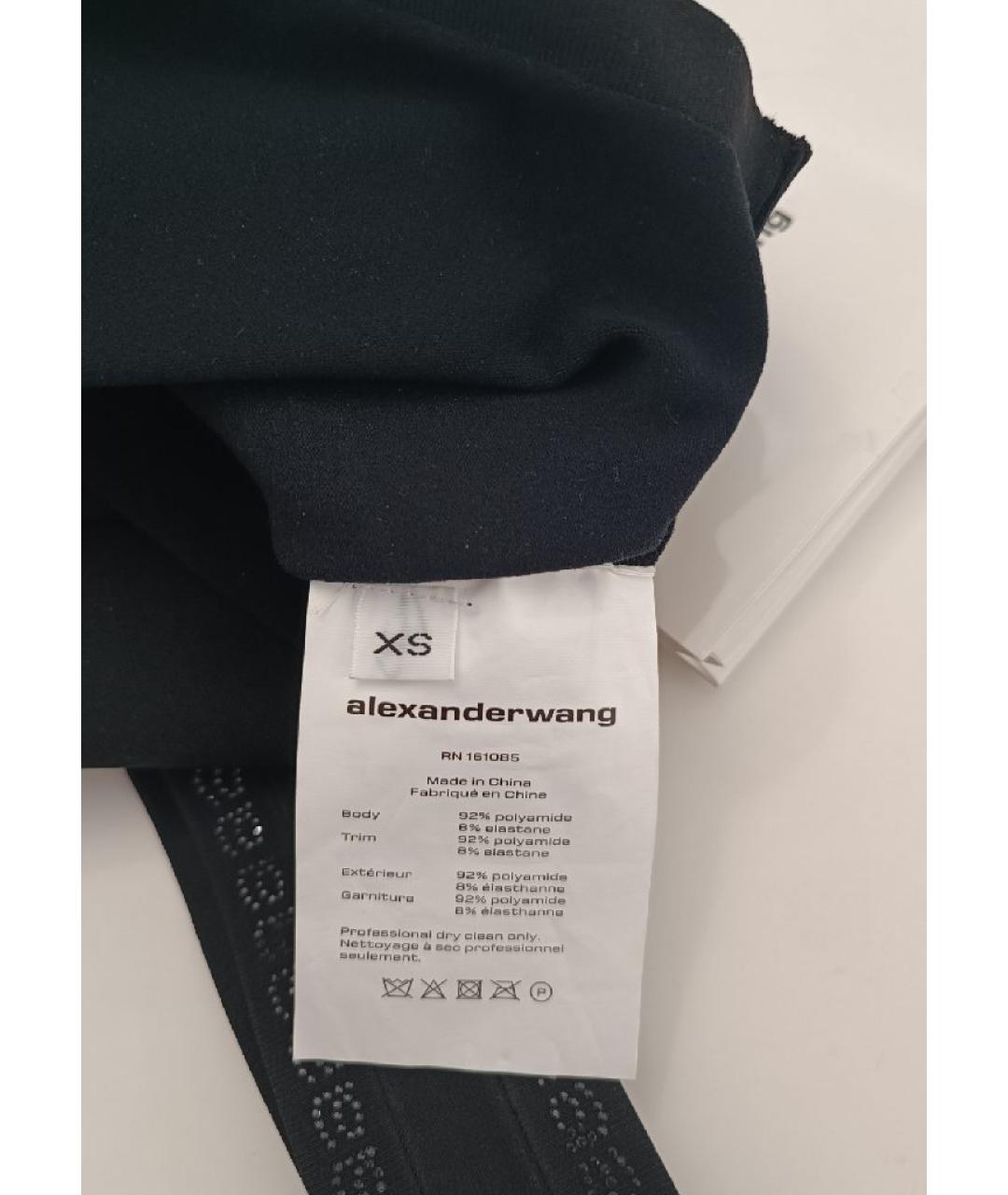 ALEXANDER WANG Черная полиамидовая майка, фото 4