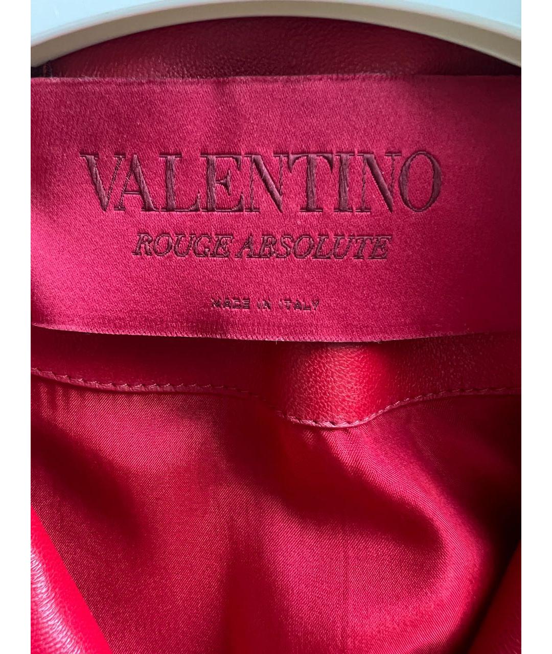 VALENTINO Красная кожаная куртка, фото 3