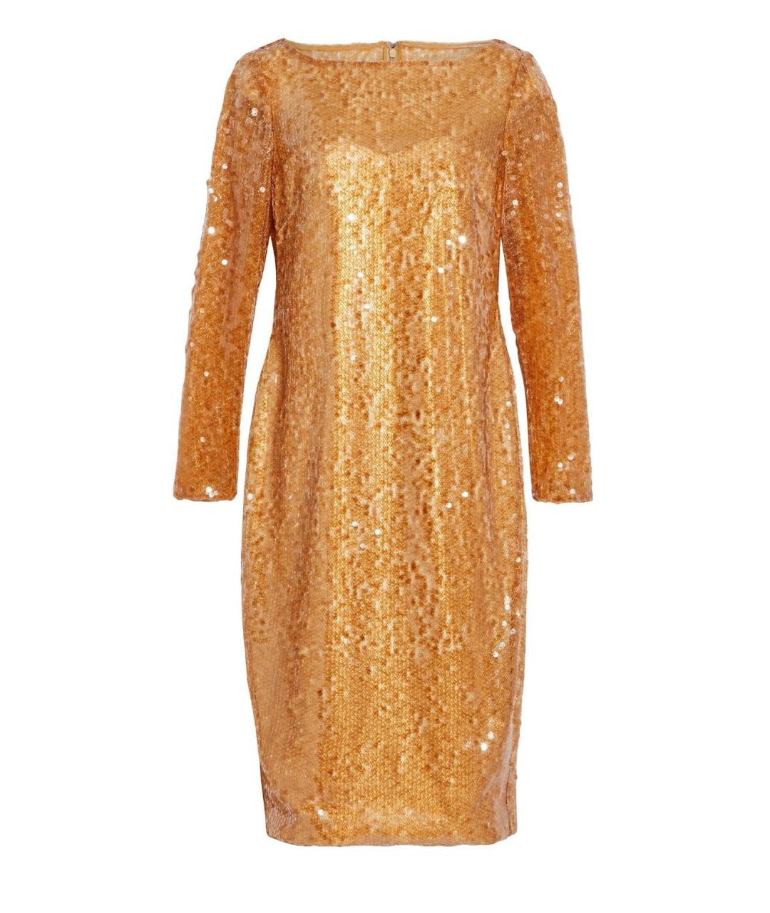 BADGLEY MISCHKA Золотое коктейльное платье, фото 1