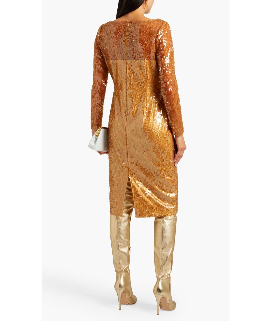 BADGLEY MISCHKA Золотое коктейльное платье, фото 3