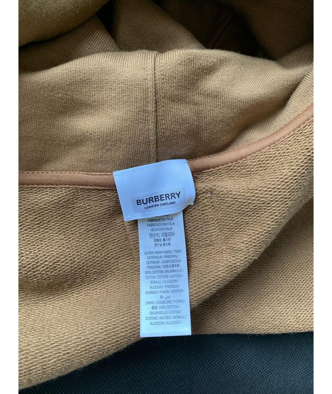 BURBERRY Коричневый хлопковый воротник, фото 7