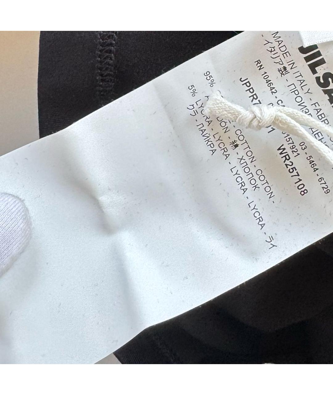JIL SANDER Черная хлопко-эластановая водолазка, фото 4