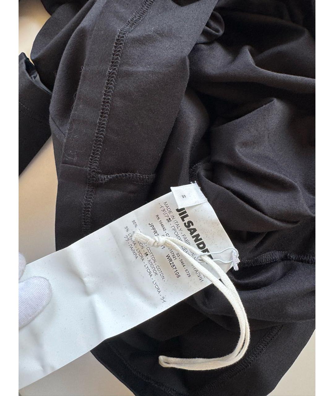 JIL SANDER Черная хлопковая водолазка, фото 7