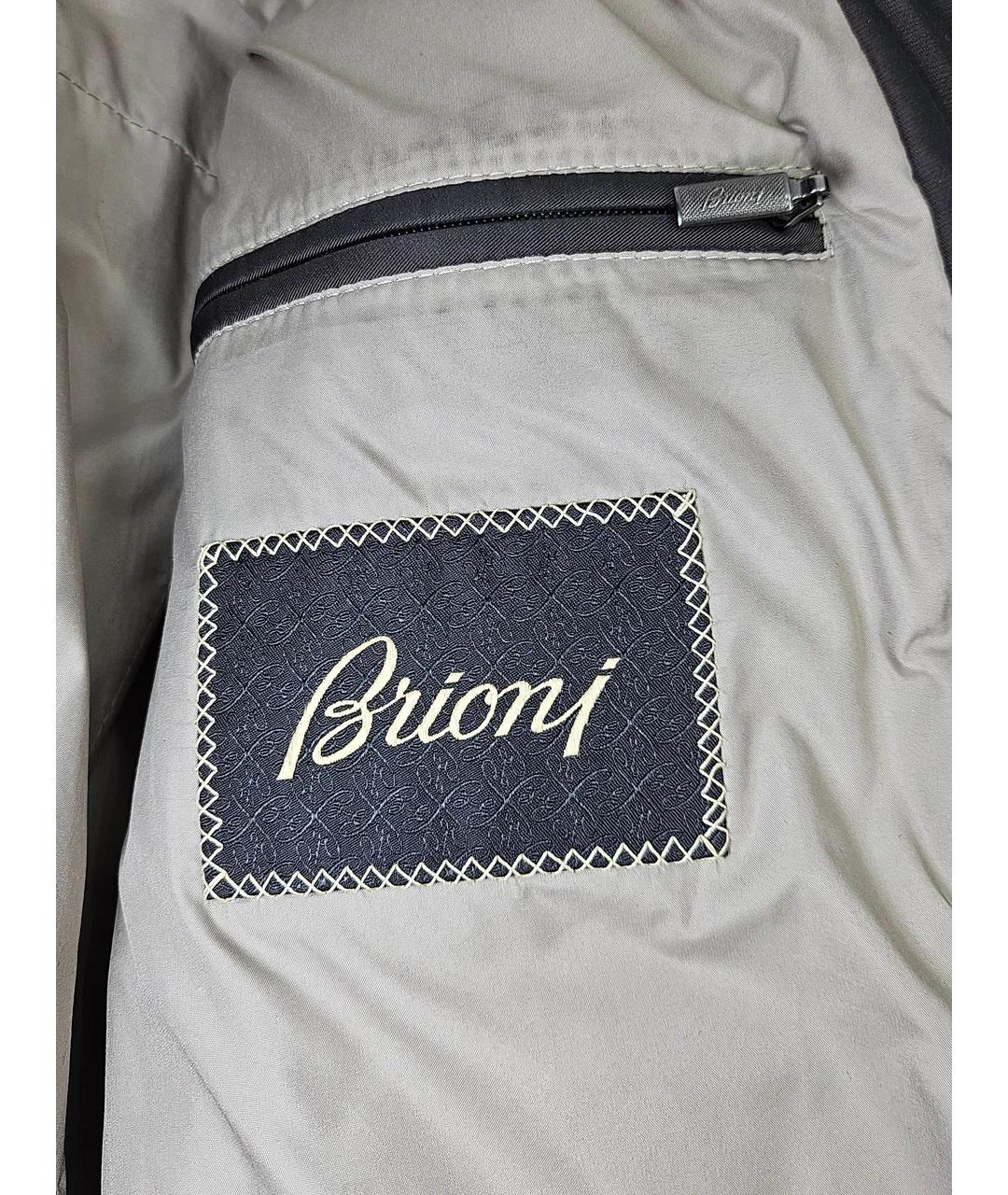 BRIONI Коричневый полиэстеровый пуховик, фото 6