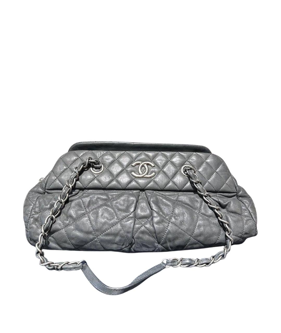 CHANEL Серая кожаная сумка через плечо, фото 1