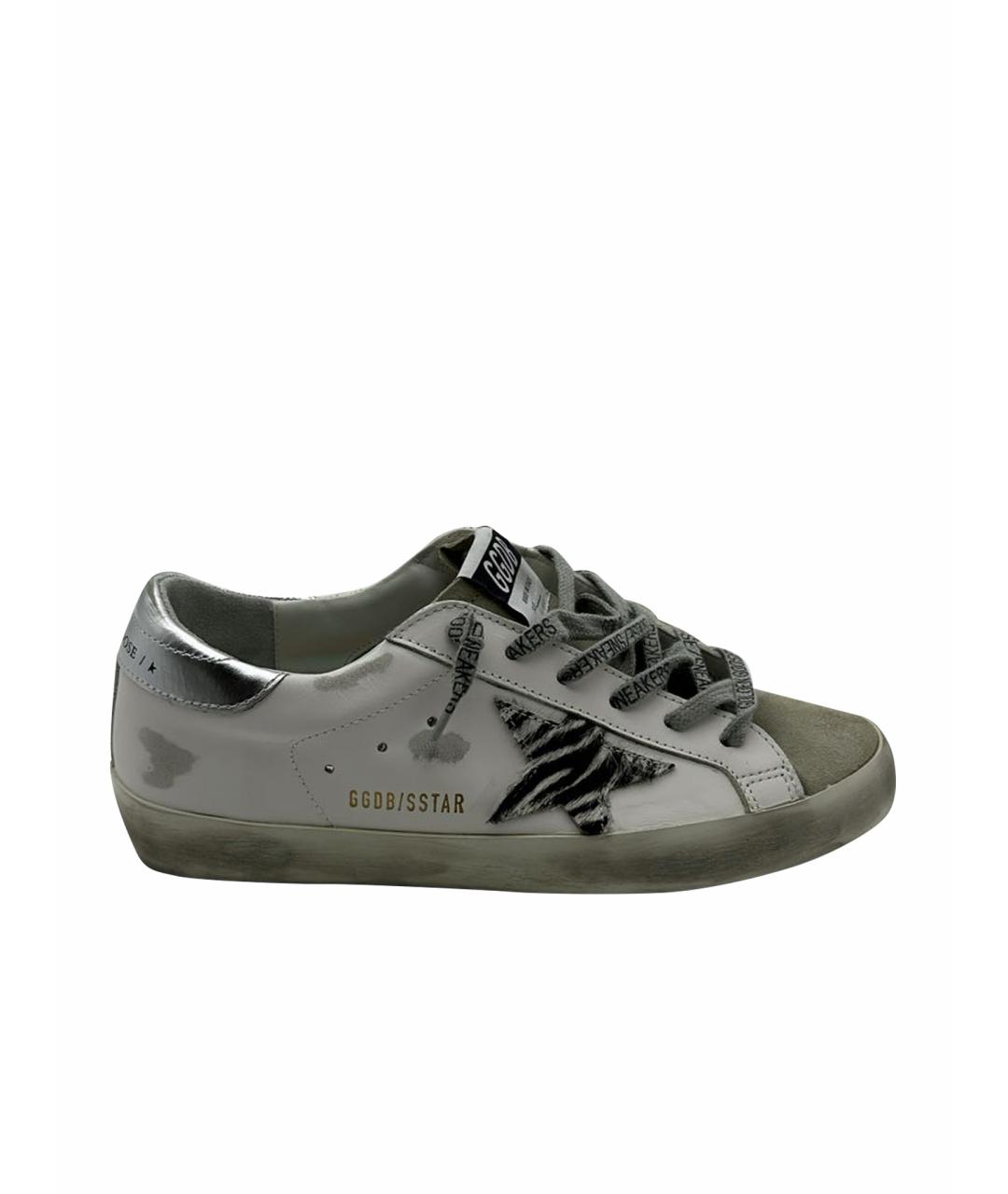 GOLDEN GOOSE DELUXE BRAND Белые кожаные кеды, фото 1