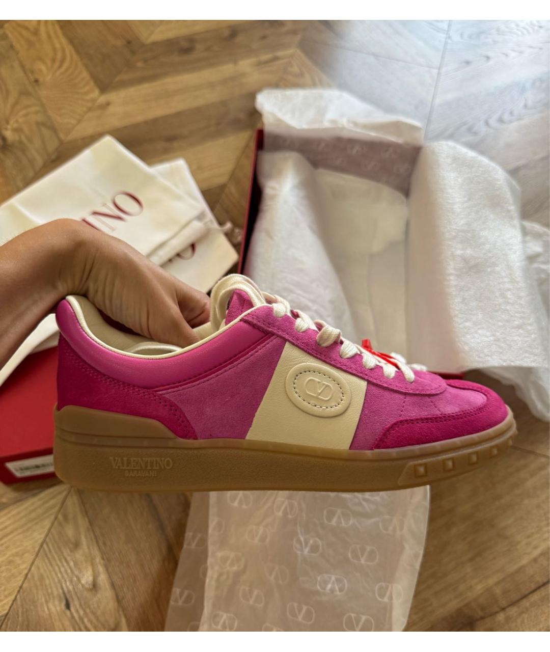 VALENTINO Розовые кеды, фото 6