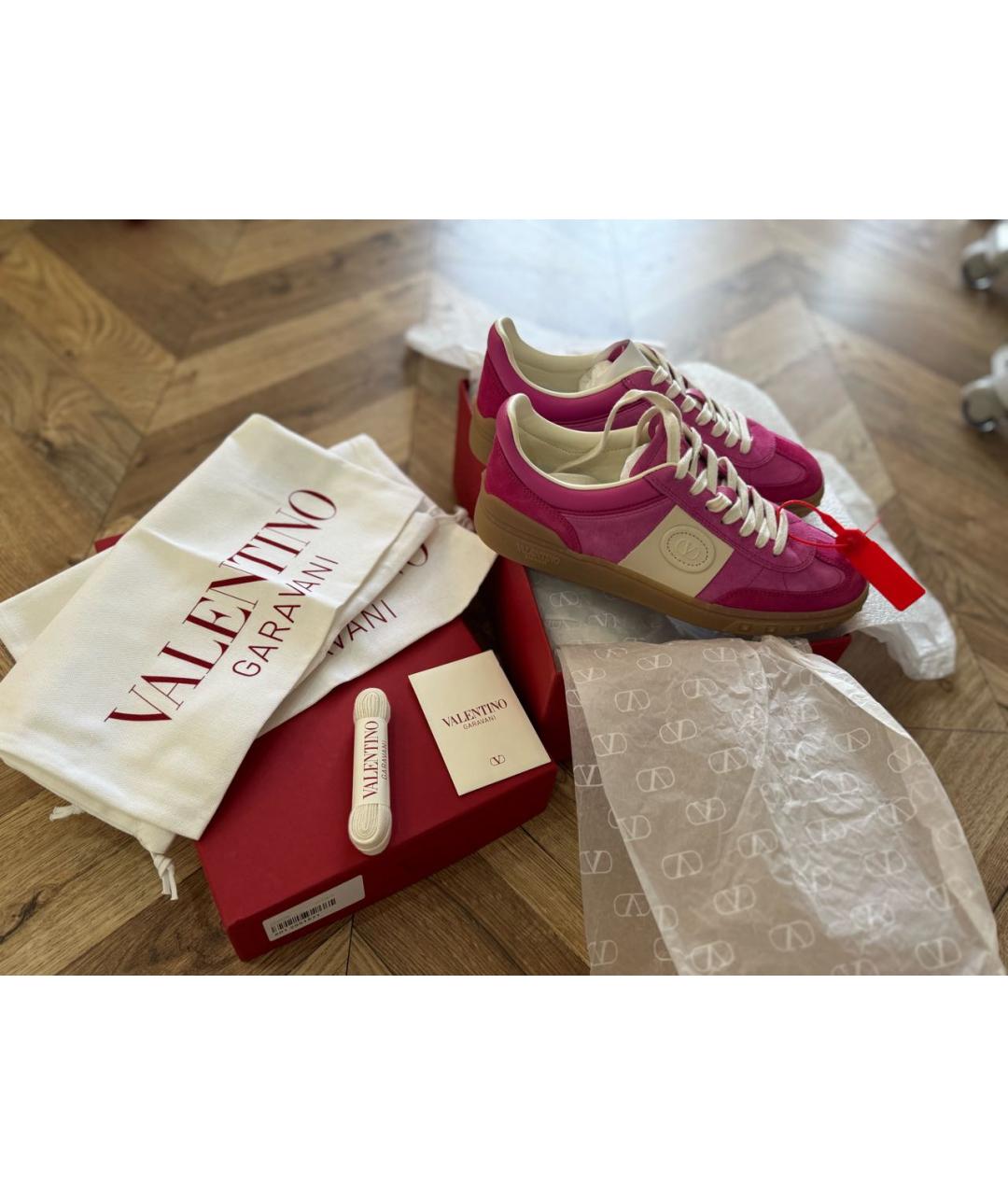 VALENTINO Розовые кеды, фото 5