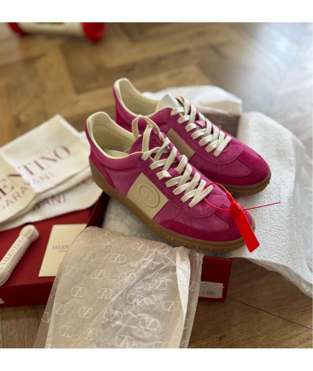 VALENTINO Розовые кеды, фото 3