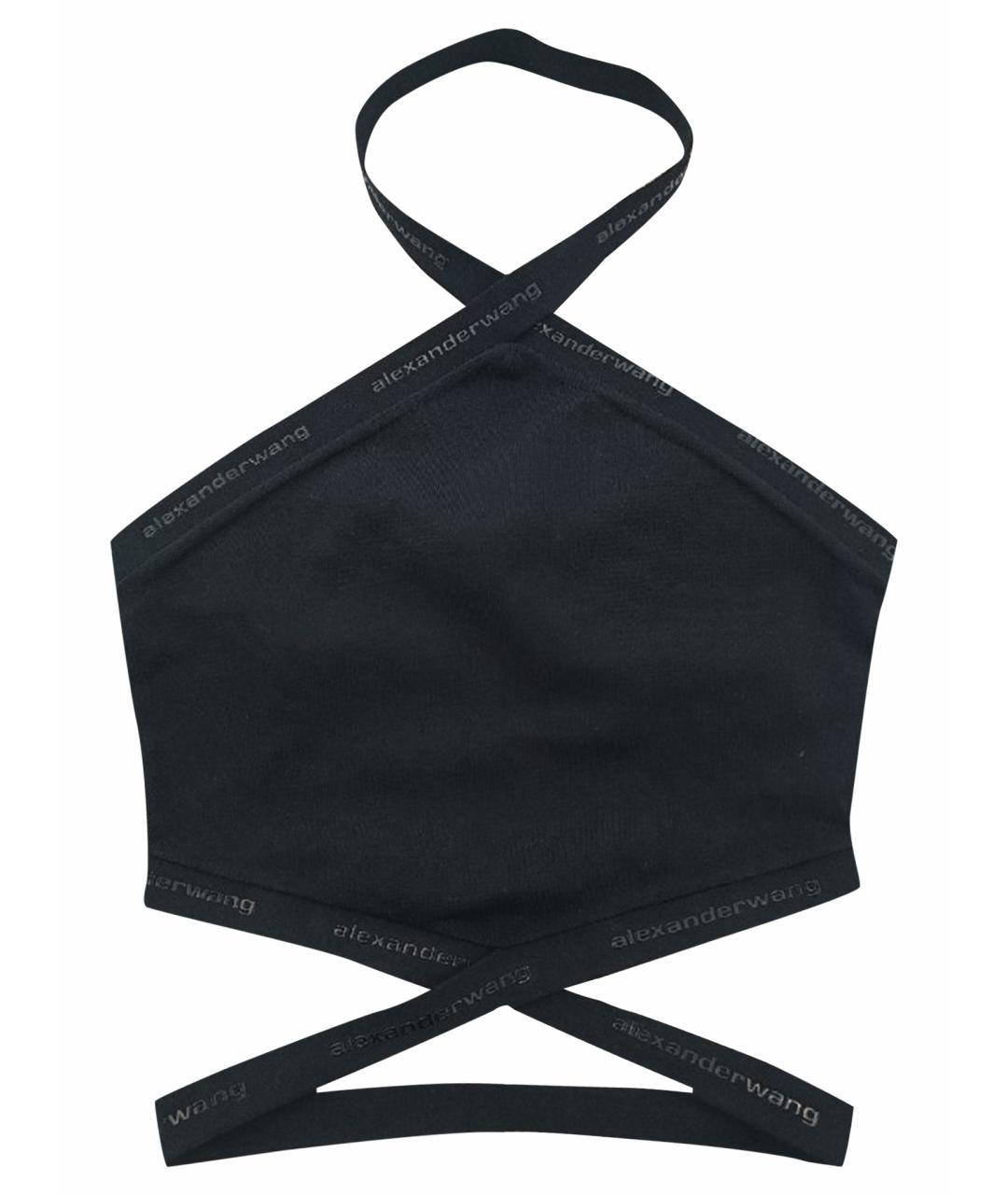 ALEXANDER WANG Черная вискозная майка, фото 1