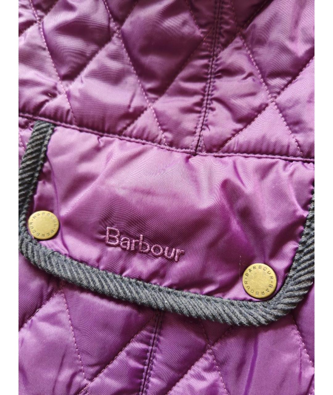 BARBOUR Фиолетовая полиамидовая куртка, фото 4