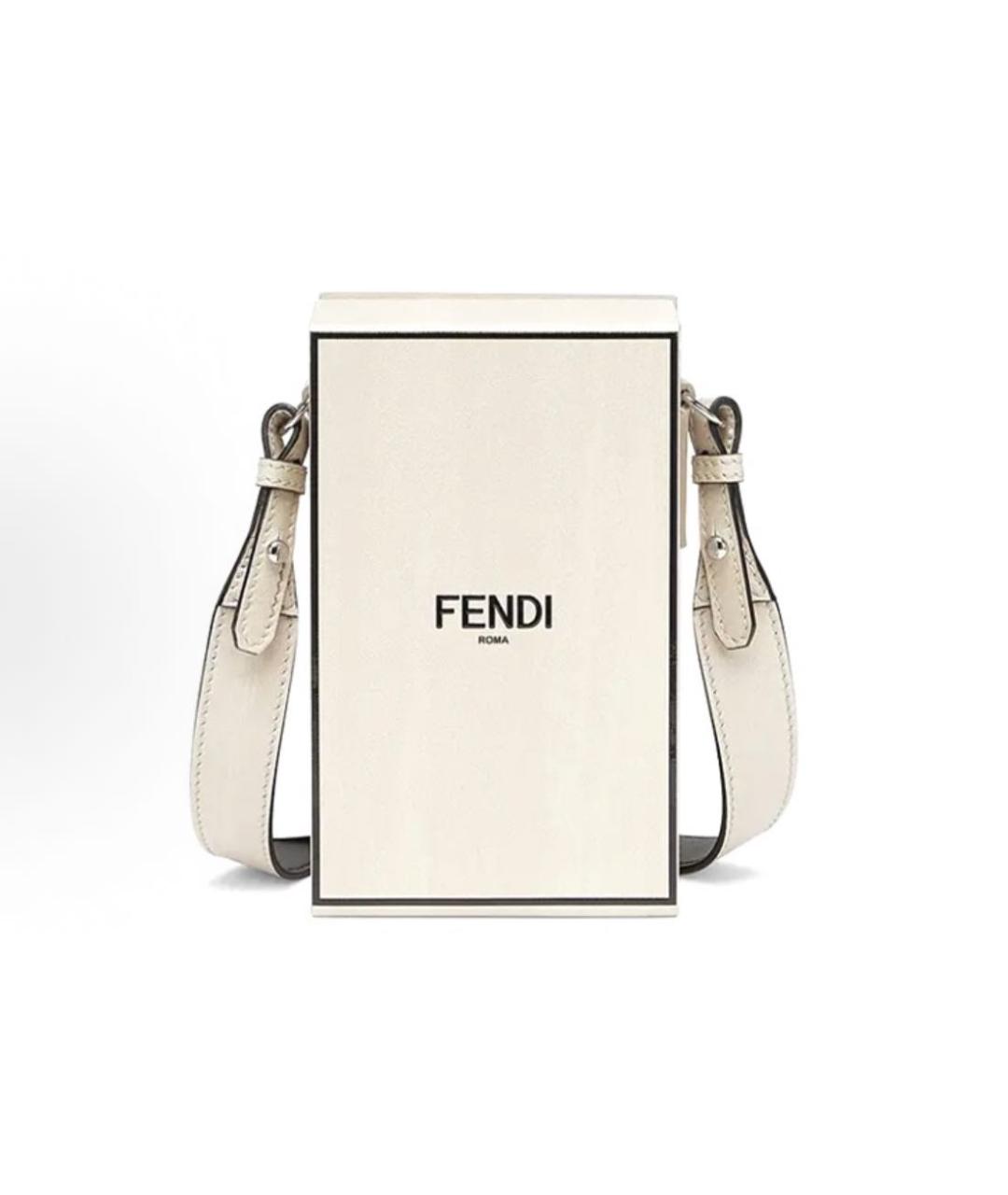 FENDI Белая сумка через плечо, фото 5
