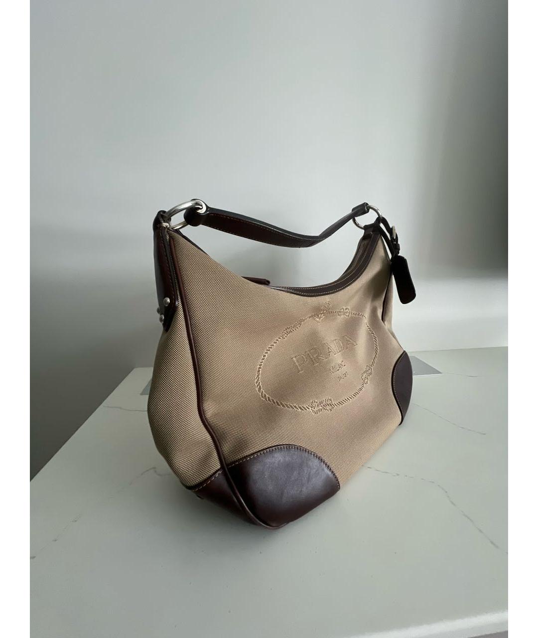 PRADA Хаки тканевая сумка тоут, фото 2