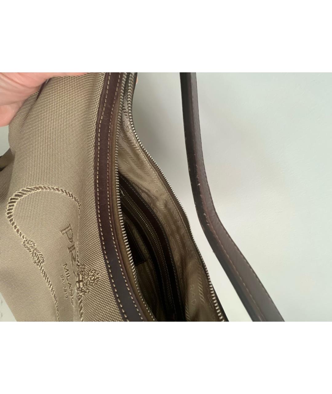 PRADA Хаки тканевая сумка тоут, фото 5