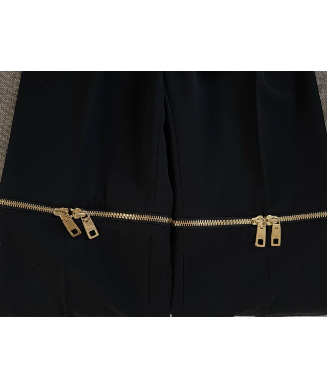 DOLCE&GABBANA Черные шерстяные прямые брюки, фото 7