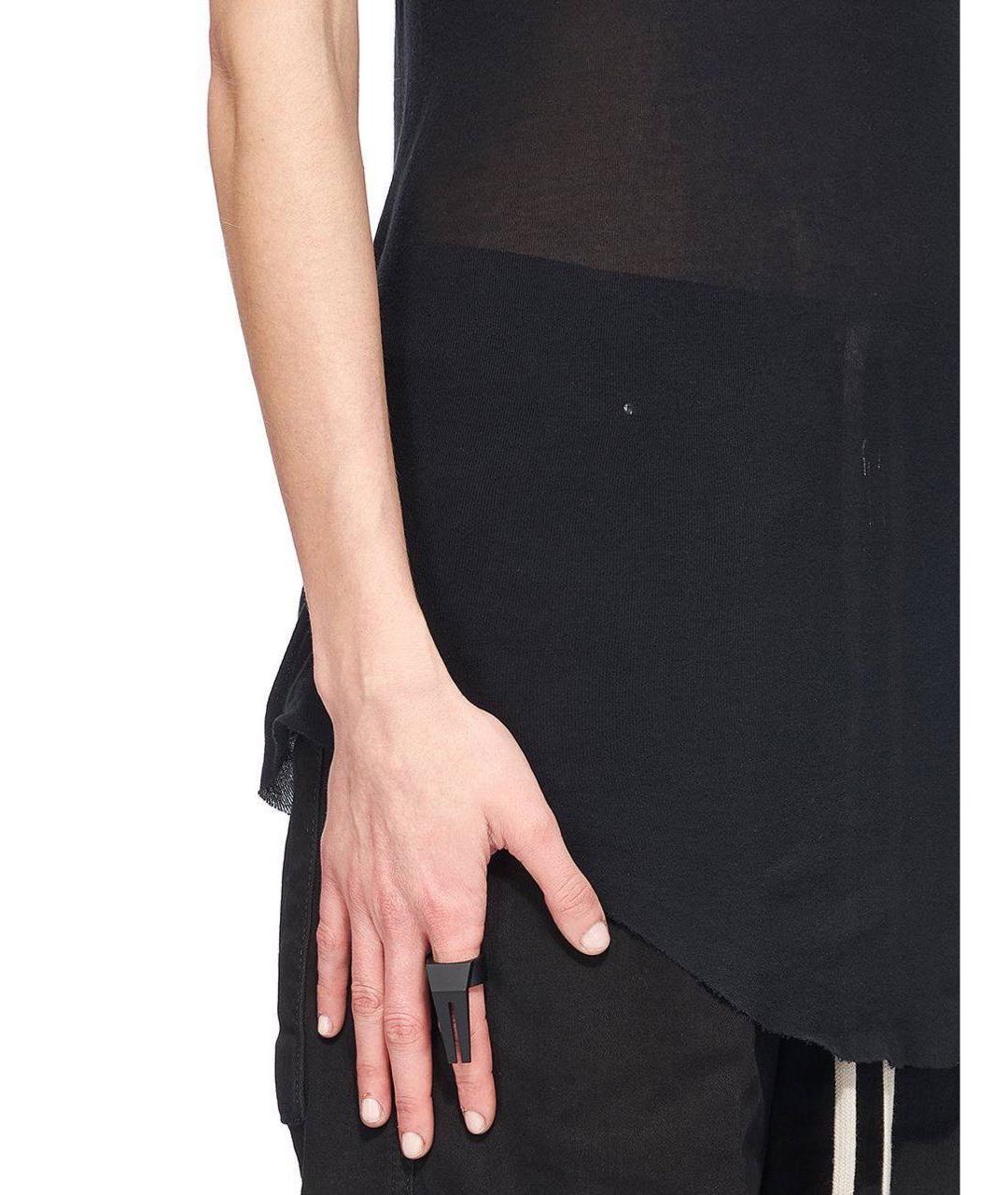 RICK OWENS Черное кольцо, фото 3