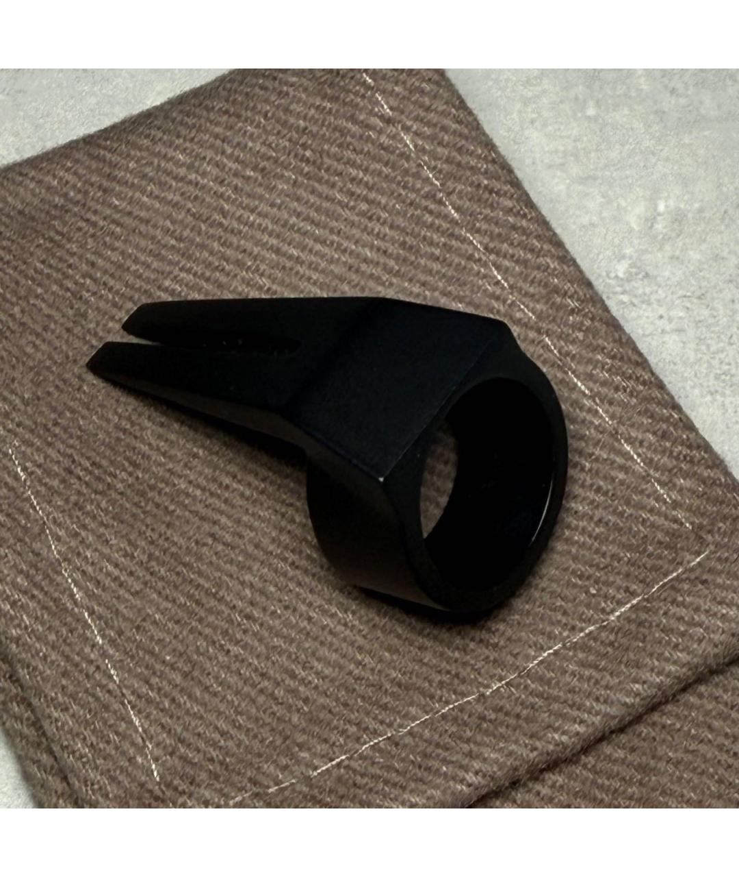RICK OWENS Черное кольцо, фото 4