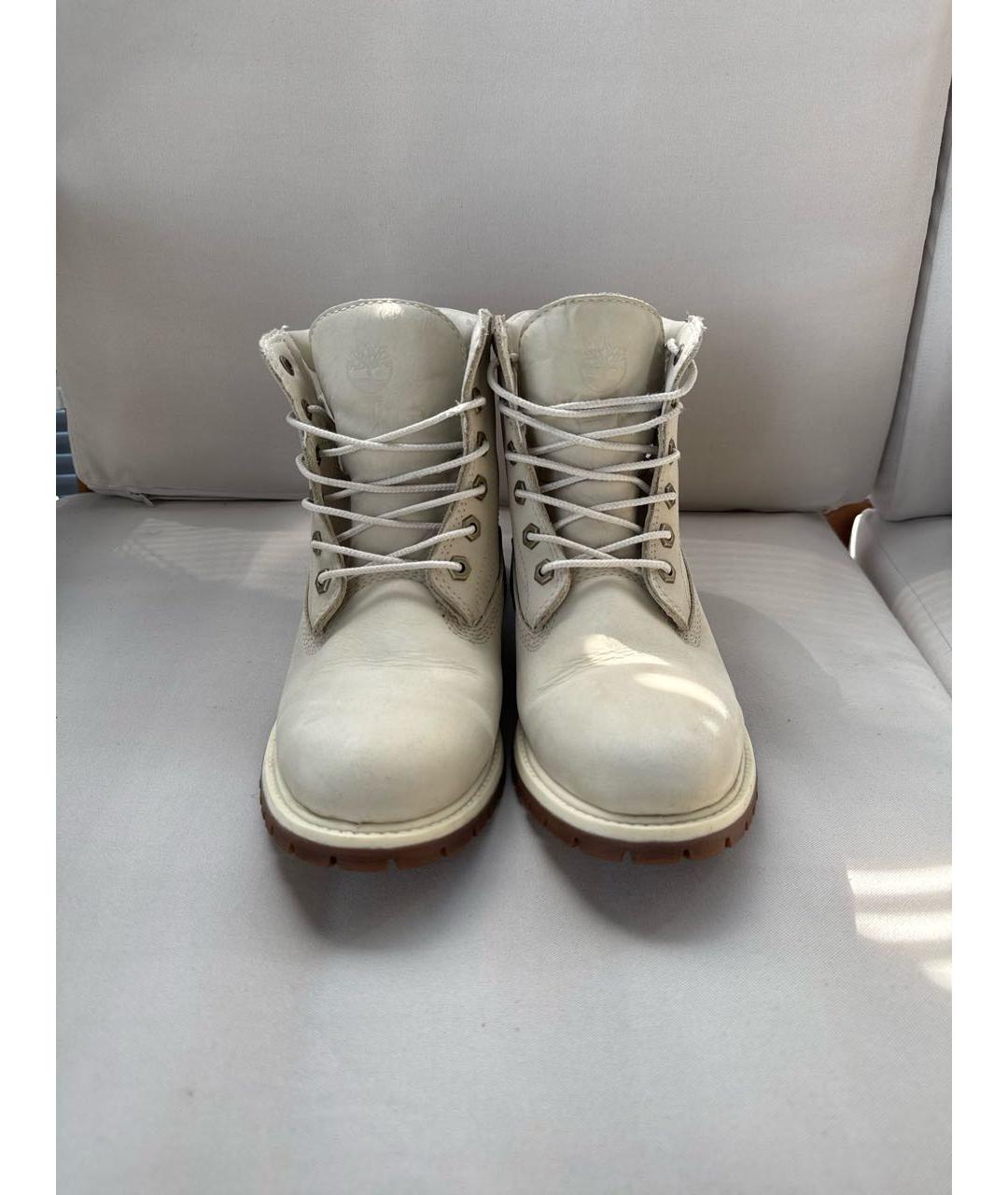TIMBERLAND Бежевые кожаные ботинки, фото 2