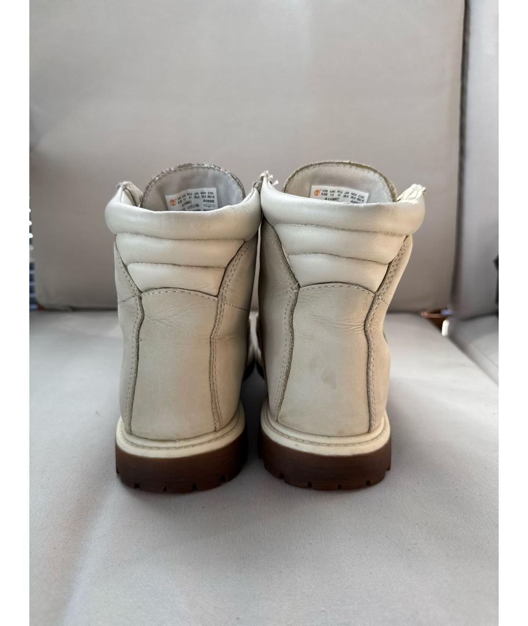 TIMBERLAND Бежевые кожаные ботинки, фото 4