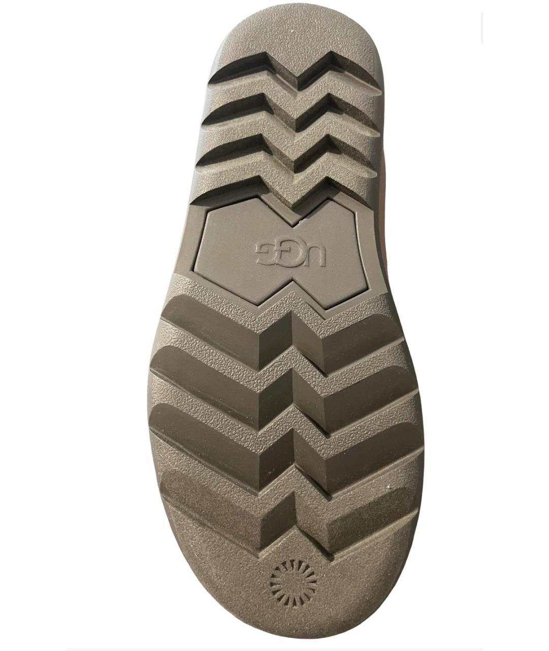 UGG AUSTRALIA Коричневые текстильные слипоны, фото 5