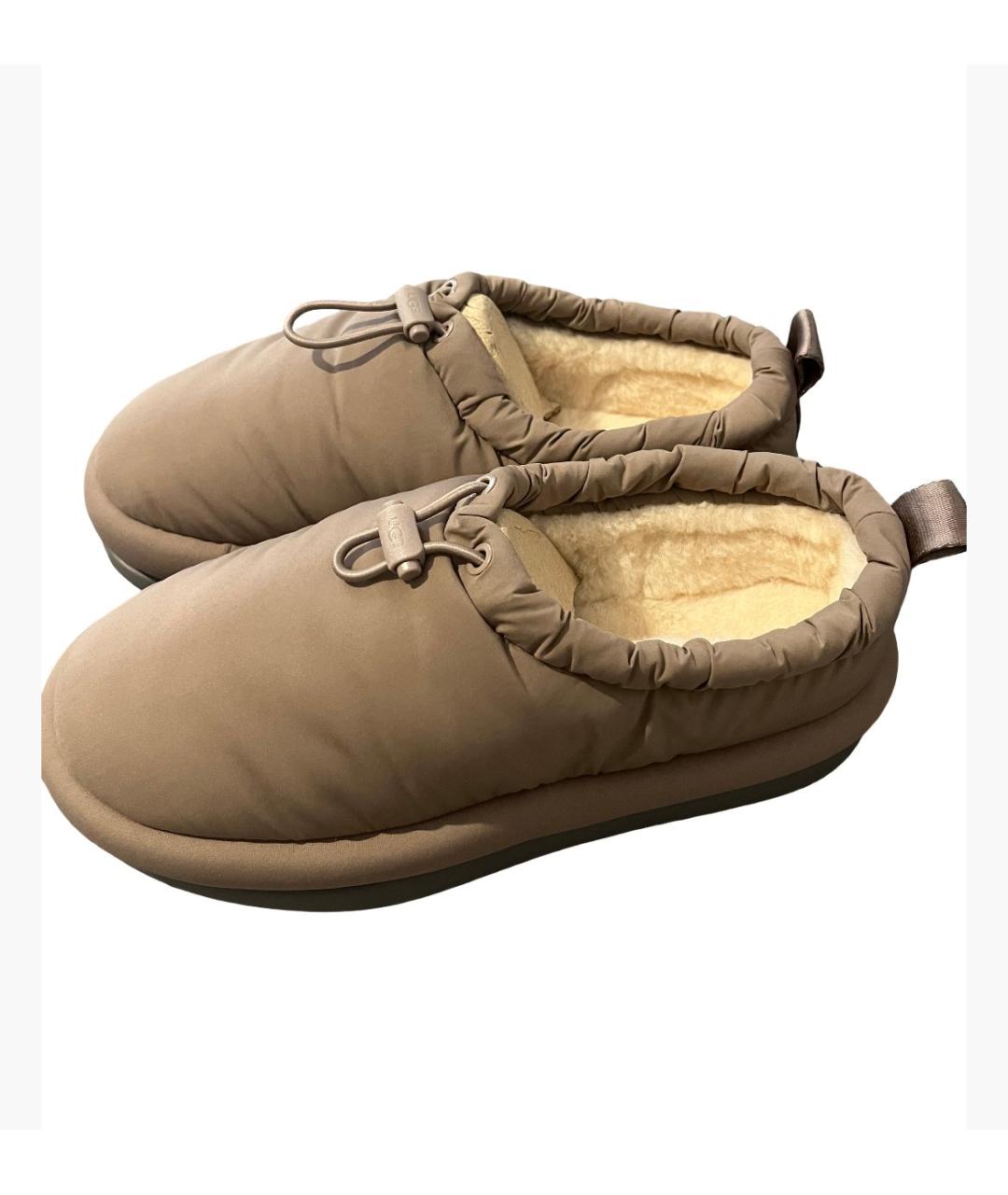 UGG AUSTRALIA Коричневые текстильные слипоны, фото 3