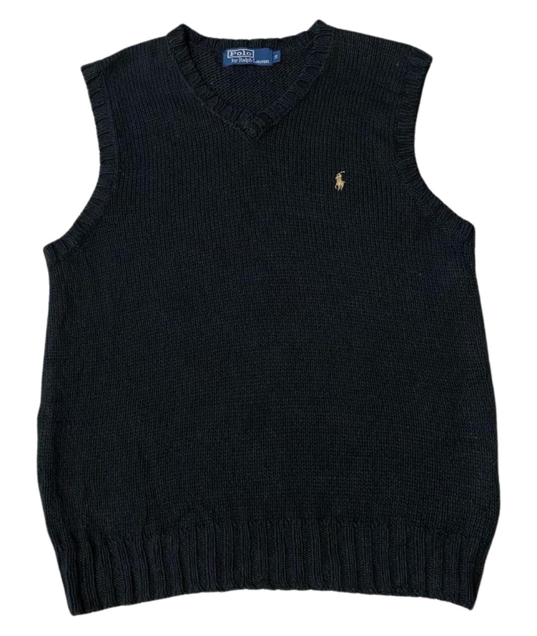 POLO RALPH LAUREN Черная льняная жилетка, фото 1