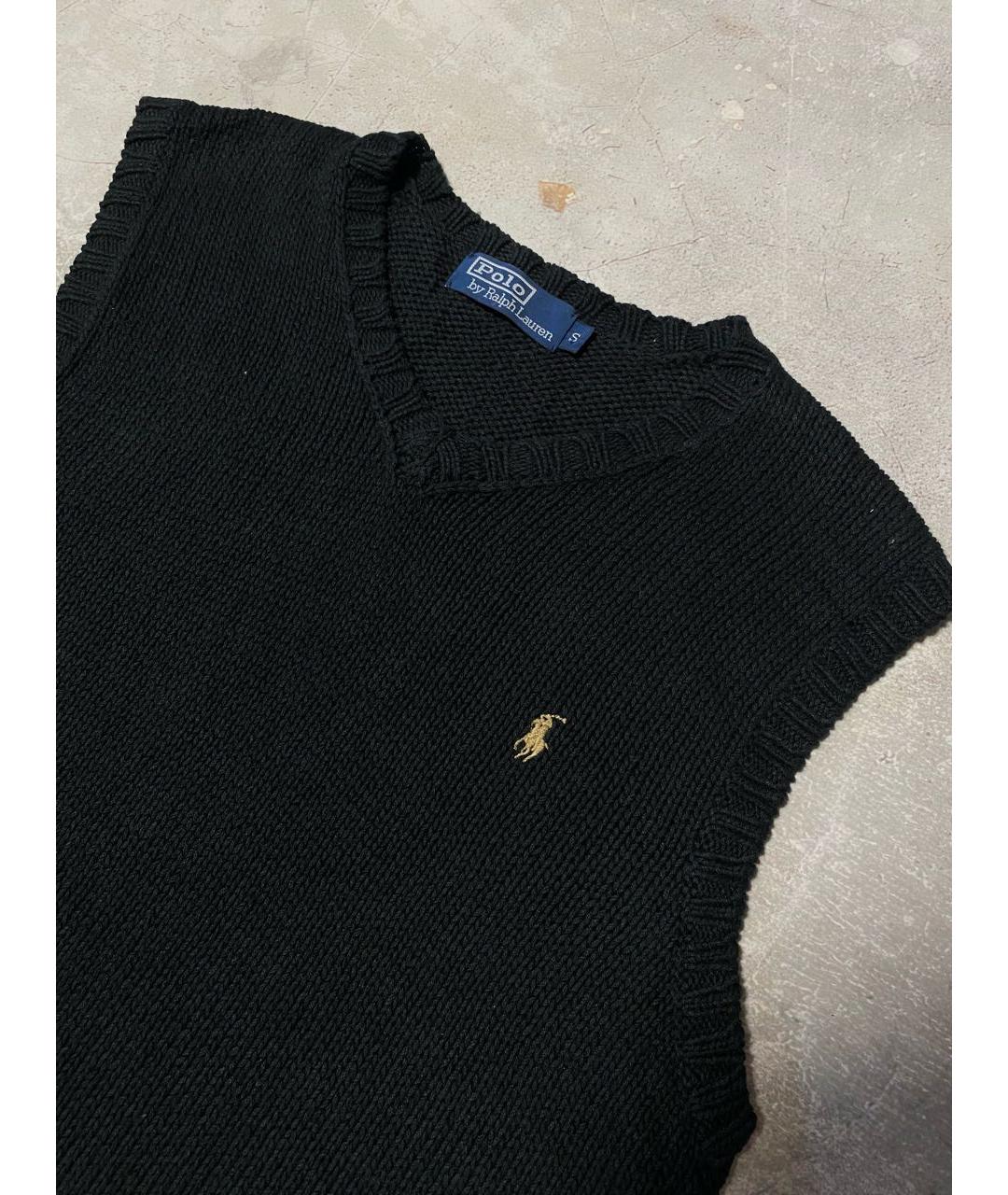 POLO RALPH LAUREN Черная льняная жилетка, фото 3