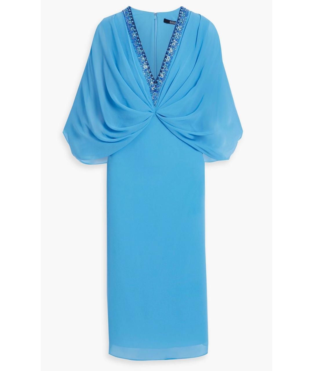 BADGLEY MISCHKA Голубое коктейльное платье, фото 4