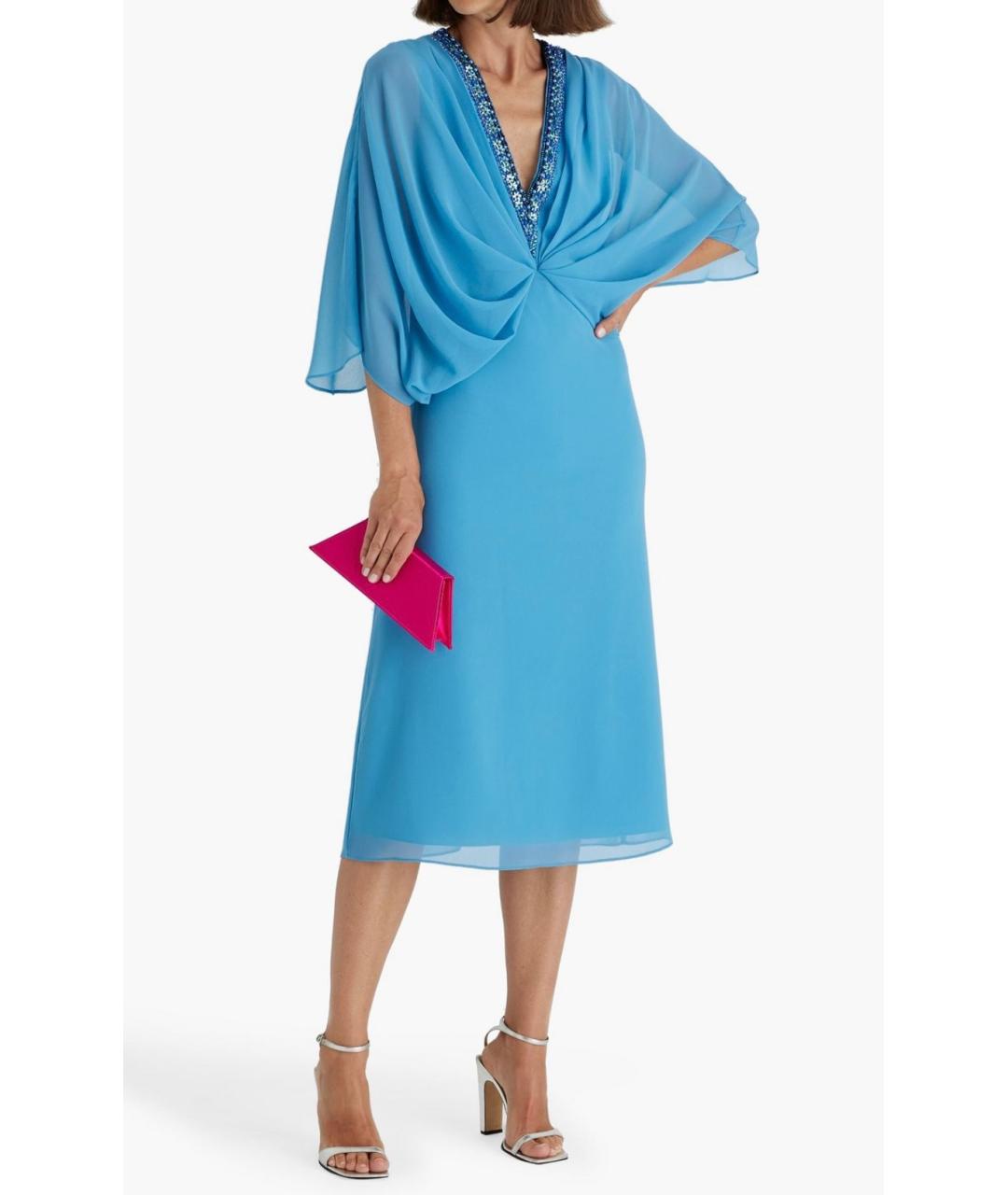 BADGLEY MISCHKA Голубое коктейльное платье, фото 2