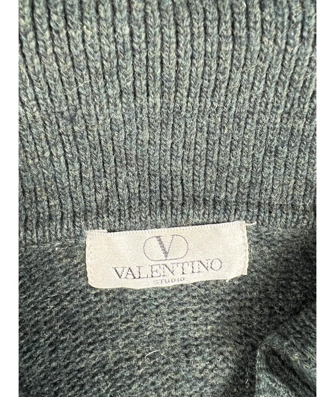 VALENTINO Зеленый шерстяной джемпер / свитер, фото 4