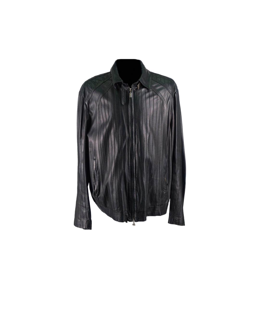 BRIONI Черная кожаная куртка, фото 1