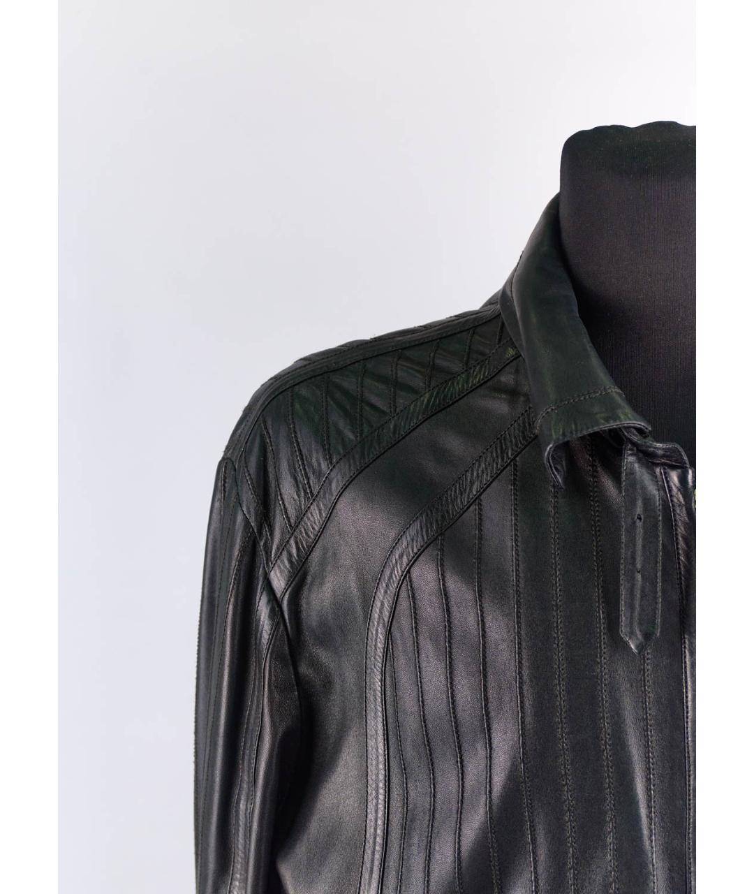 BRIONI Черная кожаная куртка, фото 5