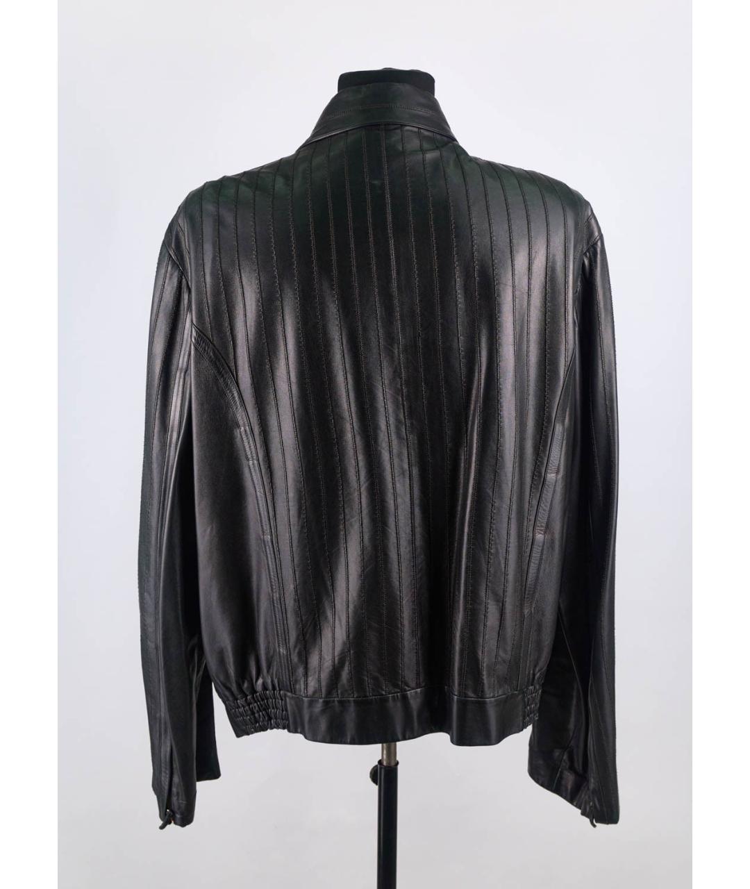 BRIONI Черная кожаная куртка, фото 2