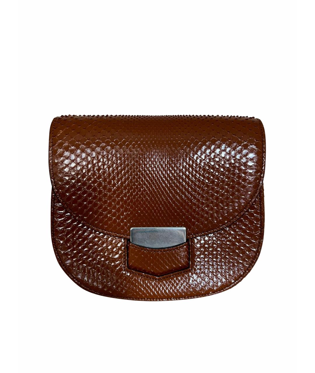 CELINE Коричневая сумка через плечо из экзотической кожи, фото 1