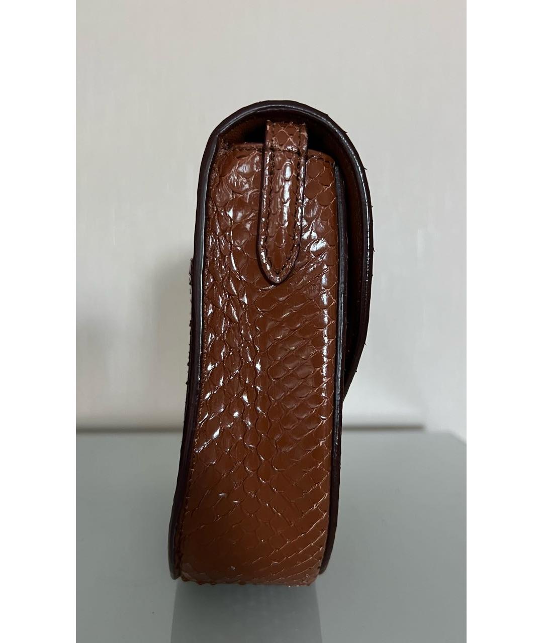 CELINE Коричневая сумка через плечо из экзотической кожи, фото 2