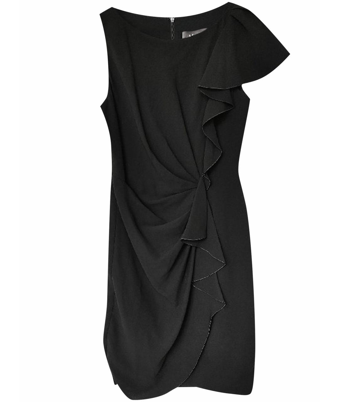 MAX MARA Черное ацетатное коктейльное платье, фото 1