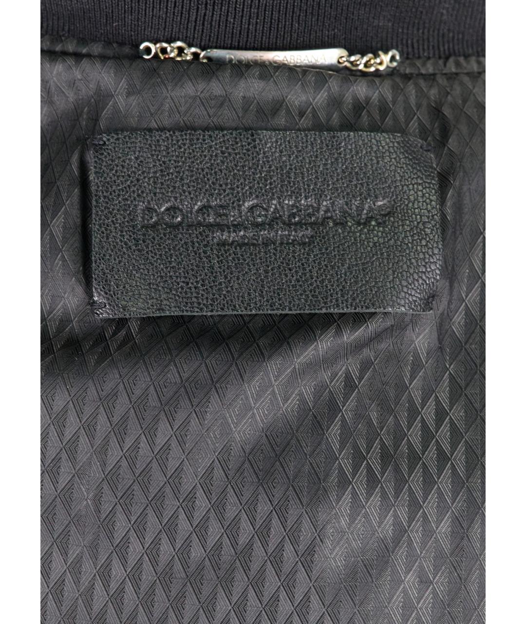 DOLCE&GABBANA Черная кожаная куртка, фото 3