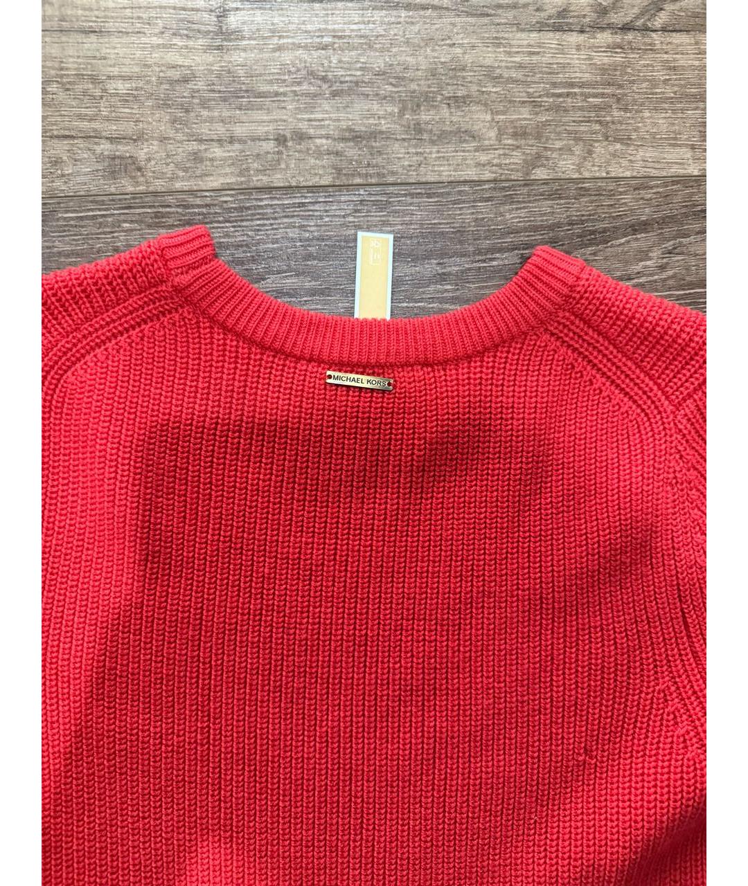 MICHAEL MICHAEL KORS Красное шерстяное повседневное платье, фото 3