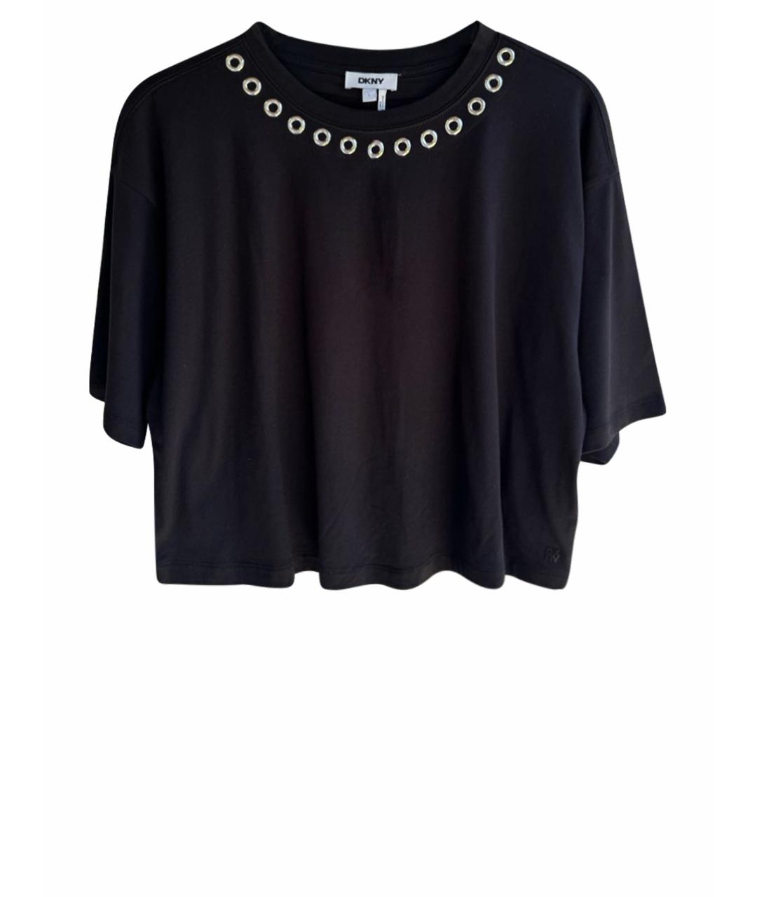 DKNY Черная хлопковая футболка, фото 1
