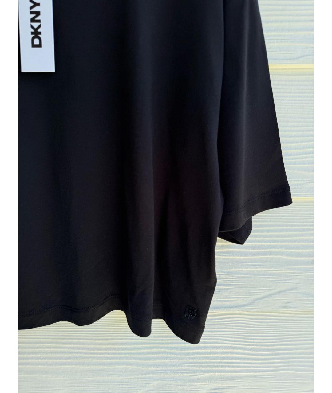DKNY Черная хлопковая футболка, фото 3