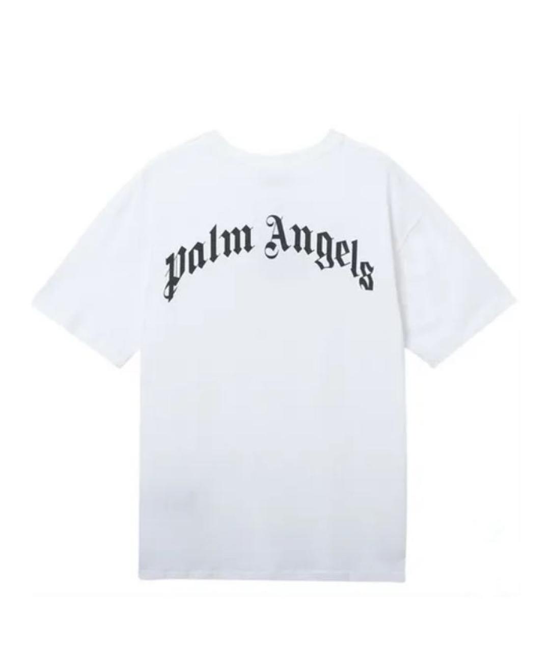 PALM ANGELS Белая хлопковая футболка, фото 2