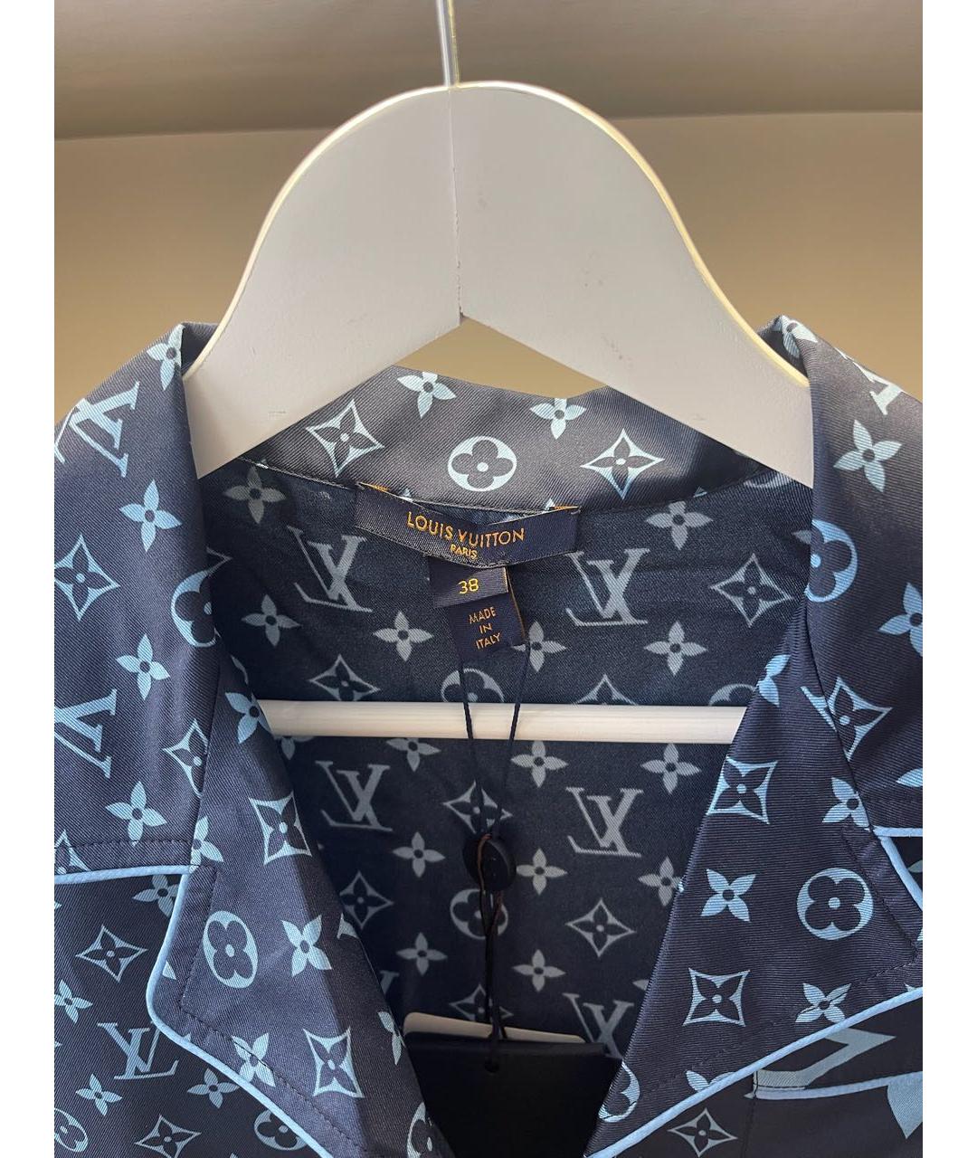 LOUIS VUITTON Синяя шелковая рубашка, фото 6