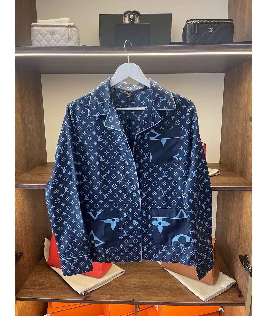 LOUIS VUITTON Синяя шелковая рубашка, фото 9
