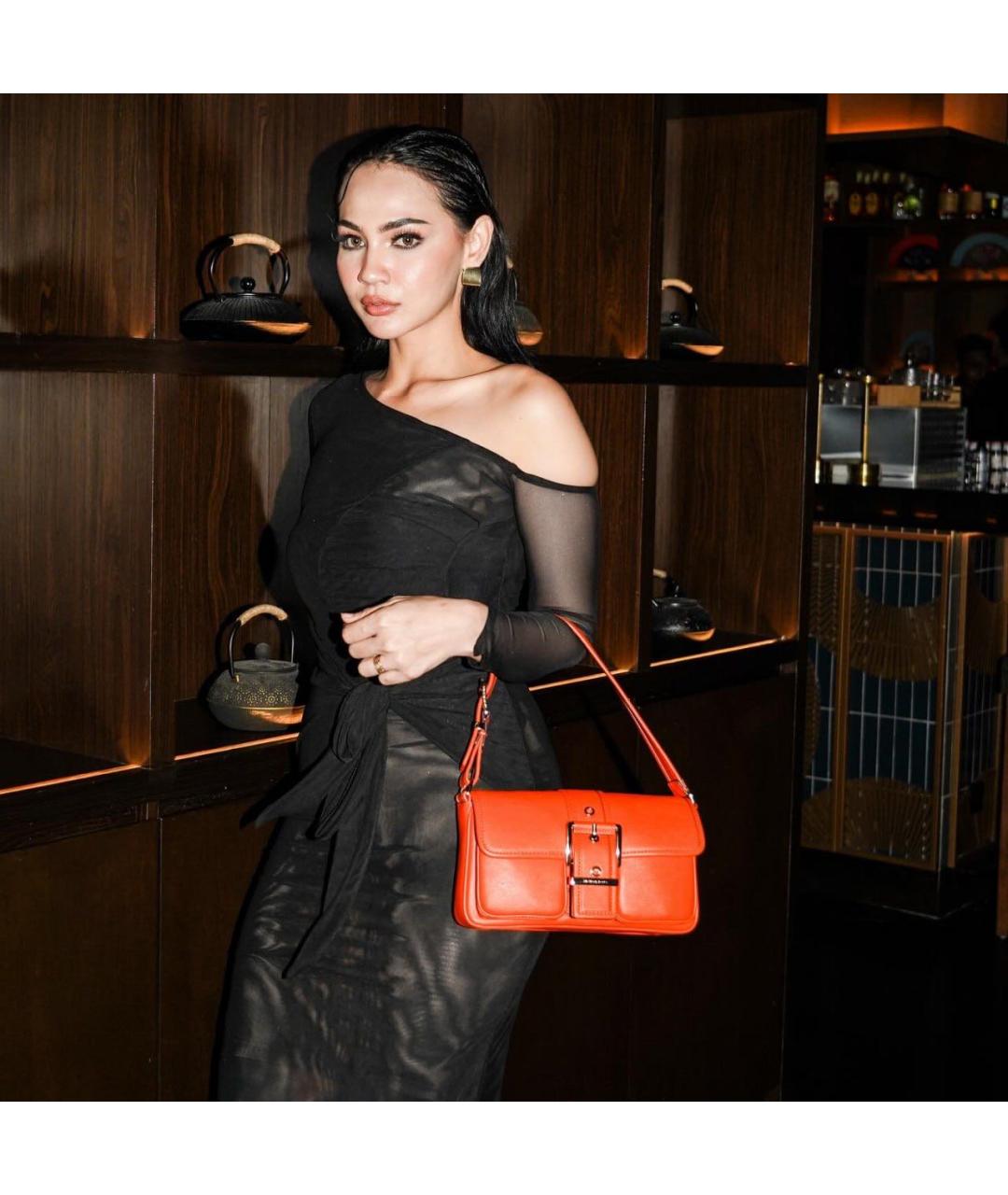 MICHAEL MICHAEL KORS Красная кожаная сумка через плечо, фото 7