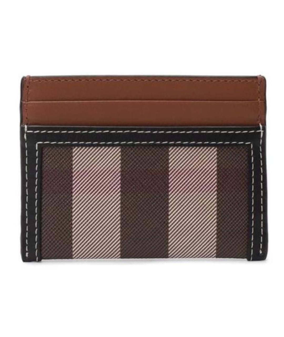 BURBERRY Коричневый кожаный кардхолдер, фото 1
