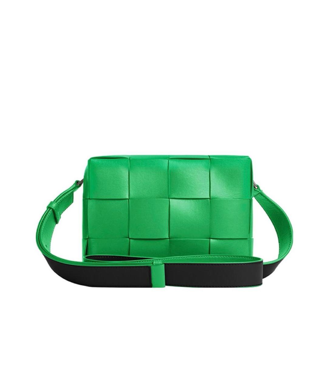 BOTTEGA VENETA Зеленая кожаная сумка на плечо, фото 3
