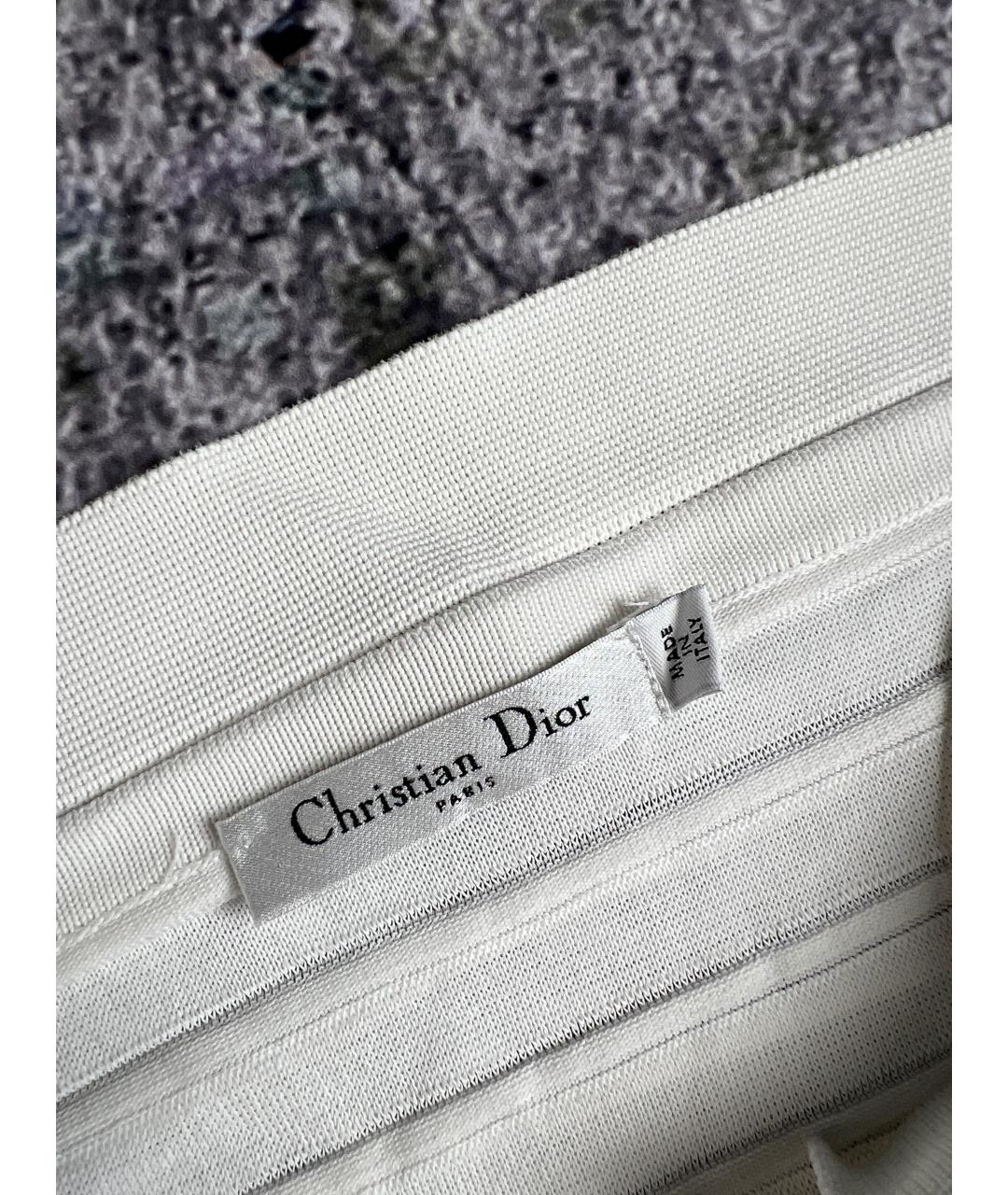 CHRISTIAN DIOR Белое повседневное платье, фото 3